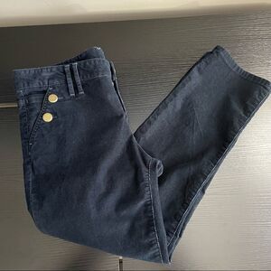 Gap 1969 Real Straight Capri Navy Blue Corduroy Pants, 31 12